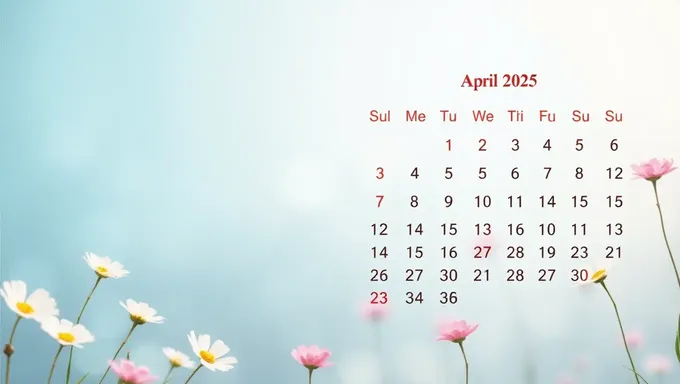 Download April 2025 Printable Calendar for Free