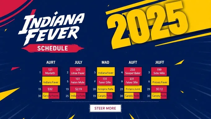 Download Indiana Fever 2025 Schedule in PDF Format