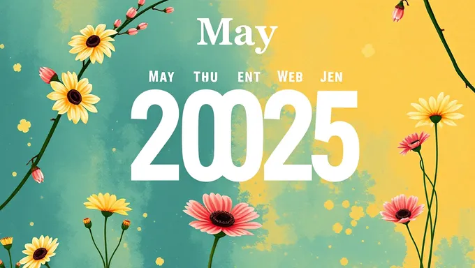 Downloadable May 2025 Calendar for Printing