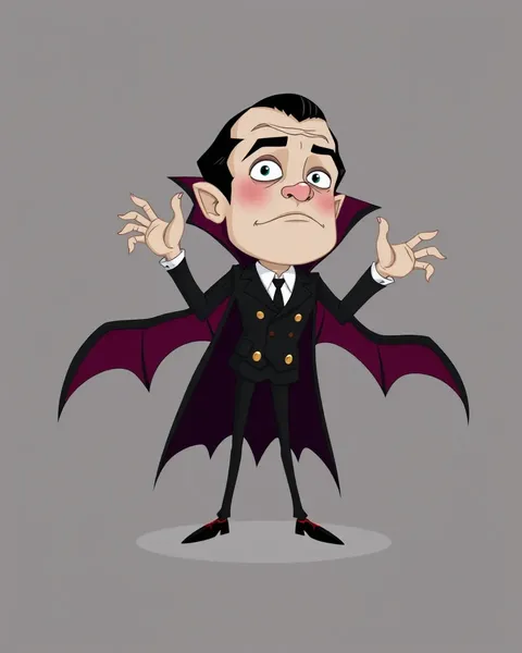 Dracula Cartoon Images in Various Animated Scenes