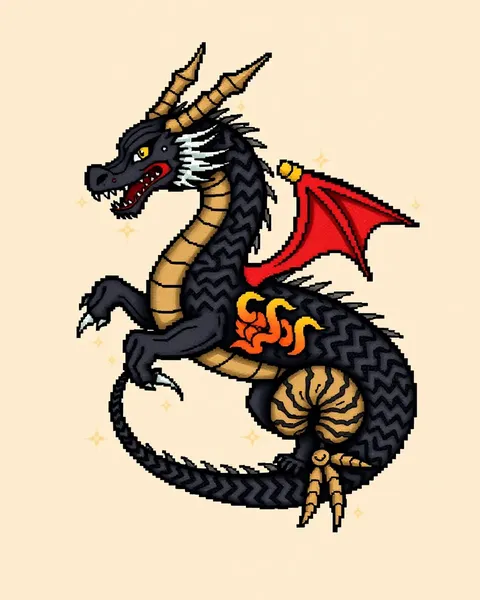 Dragon Tattoo on Minecraft Skin Concept