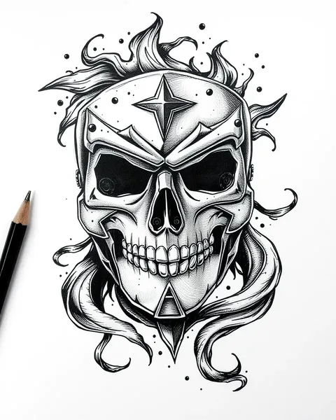 Drawing Cool Tattoo Drama Mask Creates Bold Statement