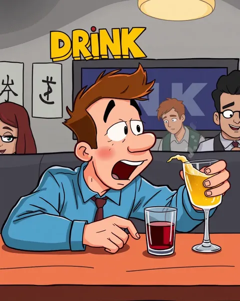 Drunk Cartoon Characters Engage in Silly Antics