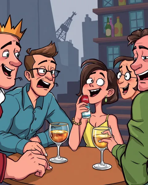 Drunk Cartoon Characters Get into Wacky Situations