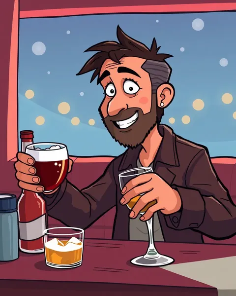 Drunk Cartoon Images Appear in Online Platforms