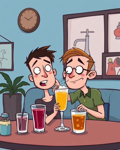 Drunk Cartoon Images Reflect Dark Humor Trends