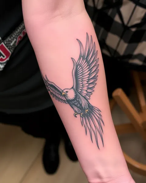 Eagle Forearm Tattoo Designs for Men