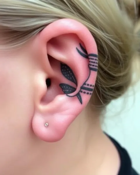 Ear Tattoo Ideas for Unconventional Body Art