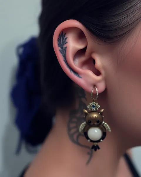 Ear Tattoo Ideas for the Fashionably Fearless