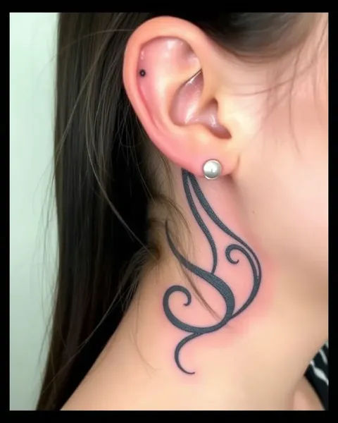 Ear Tattoo Ideas with Flowers: Whimsical and Romantic Designs