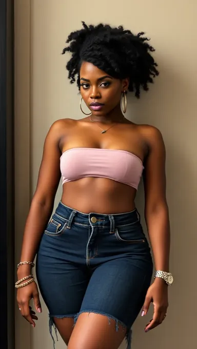 Ebony Big Boobs Define Feminine Power in Strong Poses