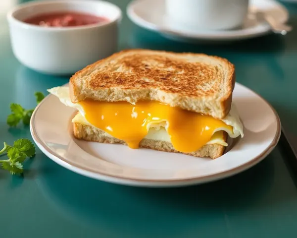 Egg and Cheese Sandwich PNG Image Scanned