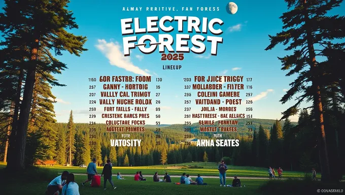 Electric Forest 2025 Lineup Announced with Exciting Headliners