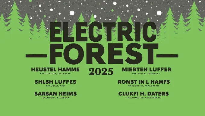 Electric Forest 2025 Lineup Revealed with Full Details