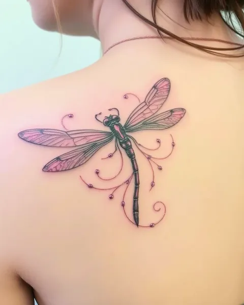 Elegant Dragonfly Tattoos: Unique Body Art Design Inspiration