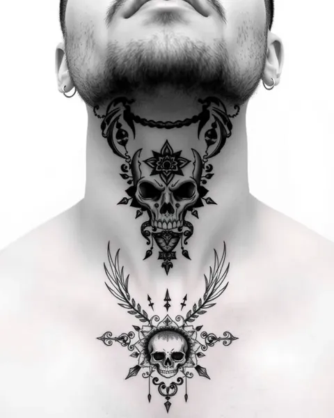 Elegant Neck Tattoos for Guys Designs Inspiration