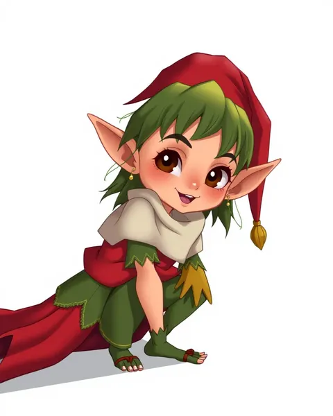 Elf Cartoon Image: Magical Creatures Come to Life in Color