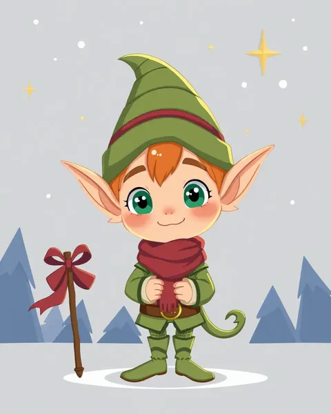 Elf Cartoon Image: Vibrant Colors and Whimsical Characters Abound