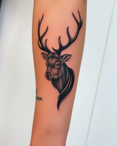 Elk Tattoo Designs for Men and Women with Nature Themes