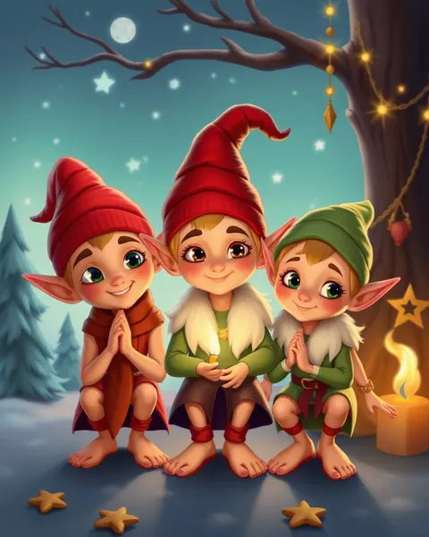 Elves Cartoon Images in Fantasy World