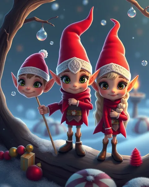 Elves Cartoon Images in Whimsical Land