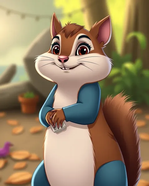 Enchanting Cartoon Chipmunk Pictures Portray Forest Whimsy