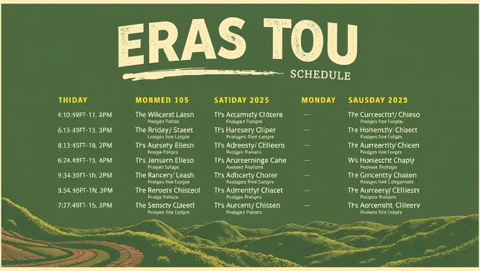 Eras Tour Schedule Announced for 2025