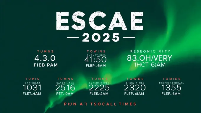 Escape 2025 Showtimes Revealed for Movie Lovers