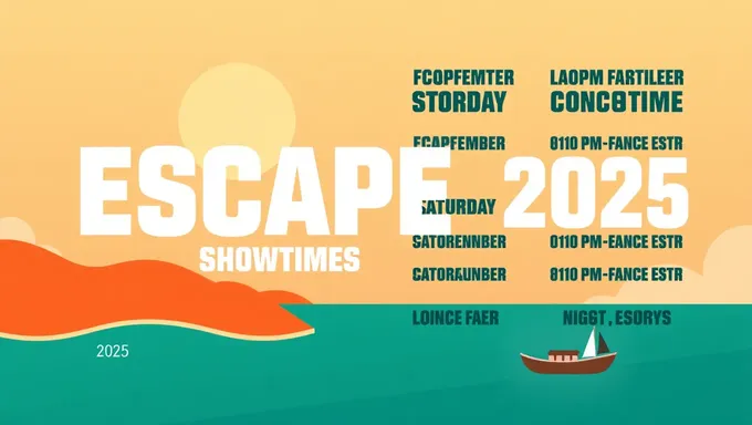 Escape 2025 Showtimes and Trailer Debut Online