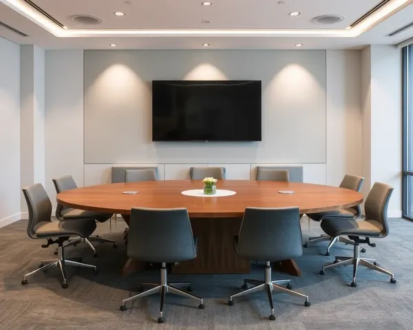 Executive Board Table Layout in PNG Image