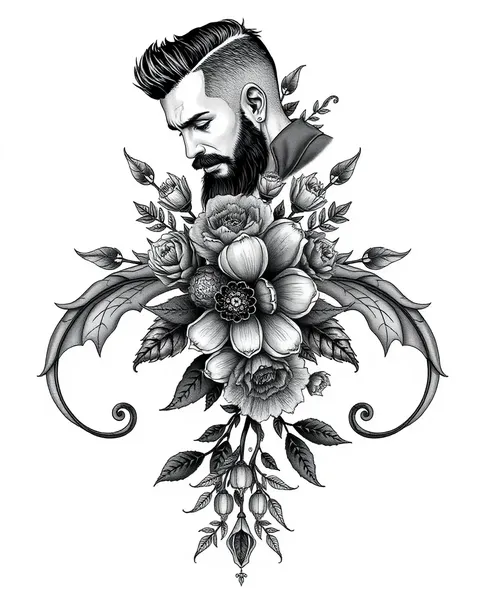 Exotic Mens Floral Tattoo Designs for Adventure