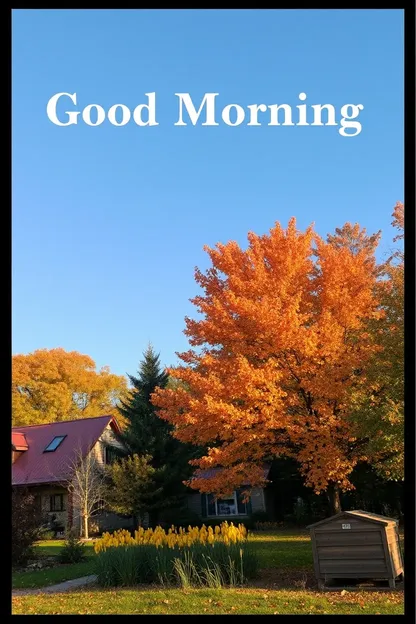 Fall Morning Images with Good Morning Greetings