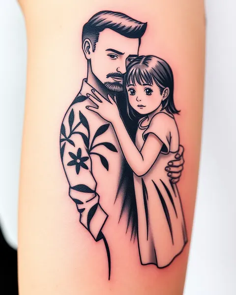 Father and Daughter Tattoo Design Ideas