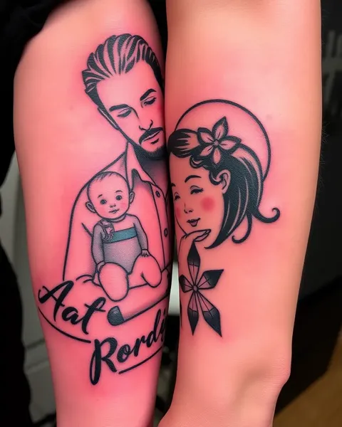 Father and Daughter Tattoo Designs Inspiration