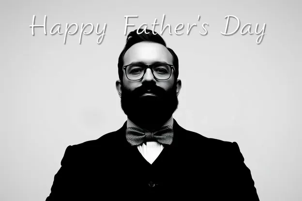 Fathers Day Greeting with Black Images Only