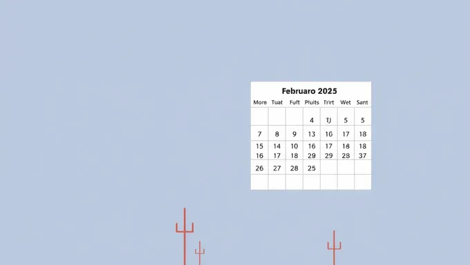 February 2025 Date Calendar