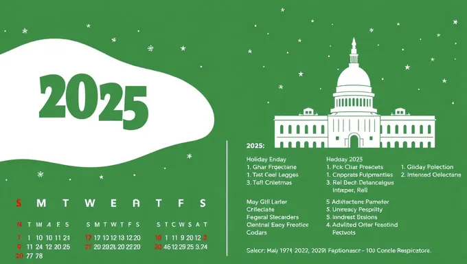 Federal 2025 Holiday Dates and Observances Listed