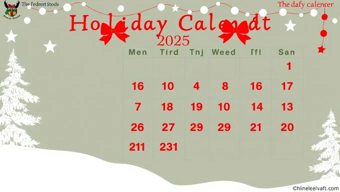 Federal 2025 Holiday Schedule Published Online