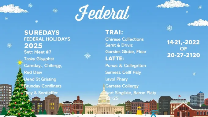 Federal Holidays in 2025 Calendar Year Listed