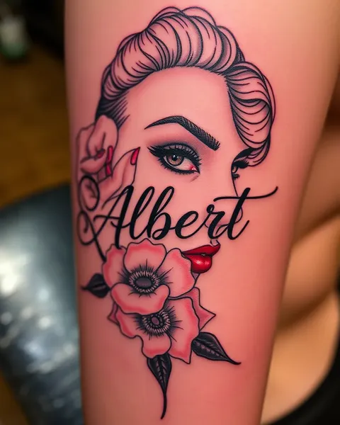 Female Tattoo Name Albert Designs