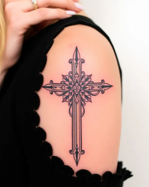 Feminine Cross Tattoo Designs for Women