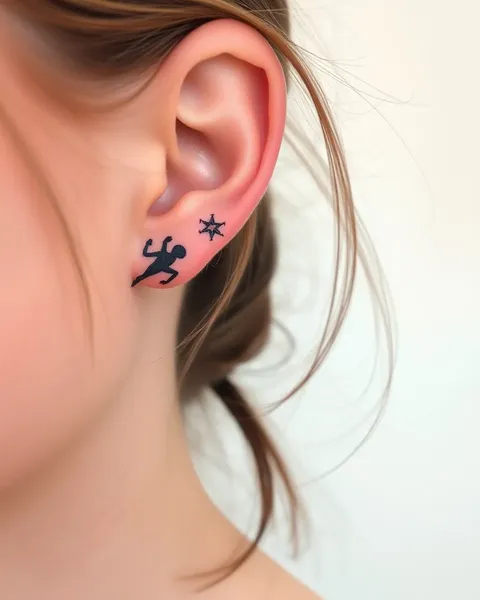 Feminine Ear Tattoos for Women