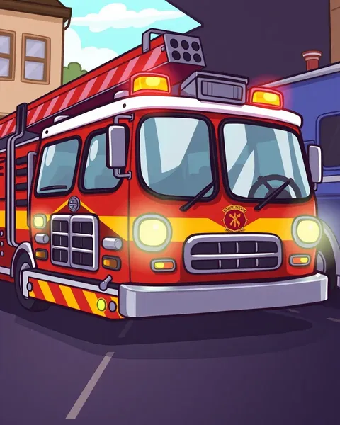 Fire Engine Cartoon Images for Animated Series