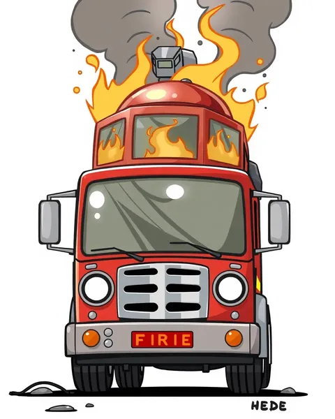 Fire Engine Cartoon Images for Fun Learning