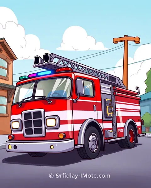 Fire Engine Cartoon Images for Kids' Entertainment