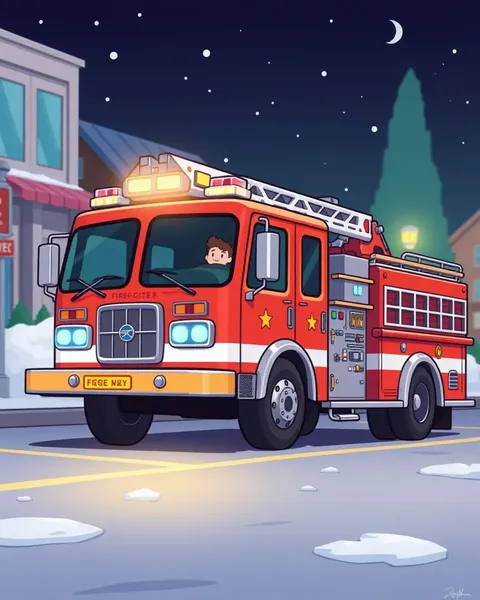 Fire Engine Cartoon Pictures for Adults