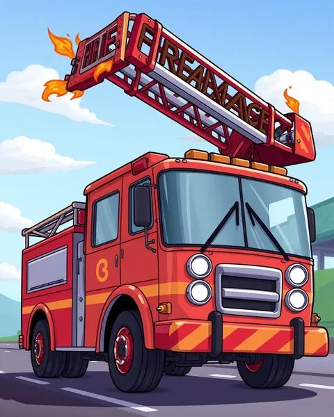 Fire Engine Cartoon Pictures for Children