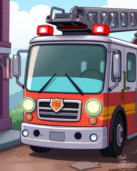 Fire Engine Cartoon Pictures for Kids