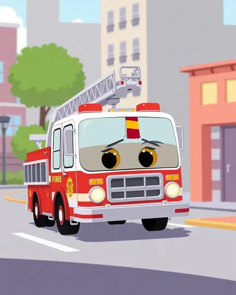 Fire Engine Cartoon Pictures for Men