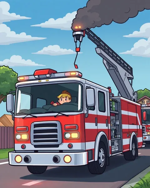 Fire Engine Pictures Cartoon Illustrations